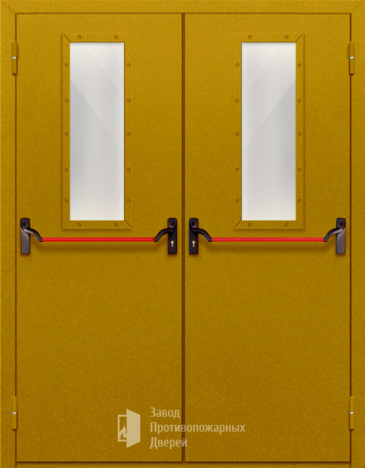 Фото двери «Двупольная со стеклом и антипаникой №65» в Дмитрову