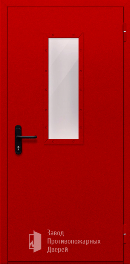 Фото двери «Однопольная со стеклом (красная)» в Дмитрову