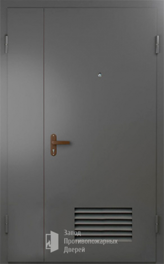 Фото двери «Техническая дверь №7 полуторная с вентиляционной решеткой» в Дмитрову