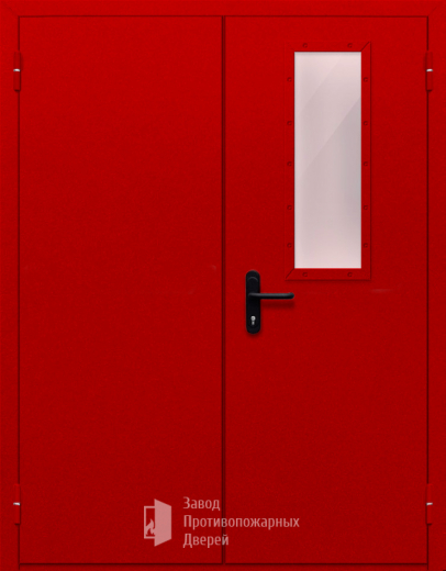 Фото двери «Двупольная со стеклом (красная)» в Дмитрову