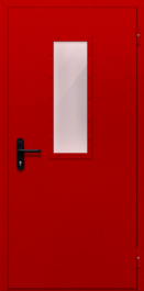 Фото двери «Однопольная со стеклом (красная)» в Дмитрову